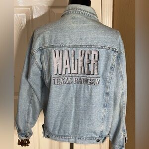 Walker Texas Ranger Chuck Norris Cast and Crew 96-97 Jacket Large Y2K Denim